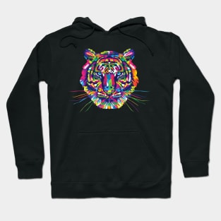 tiger colorfull poly Hoodie